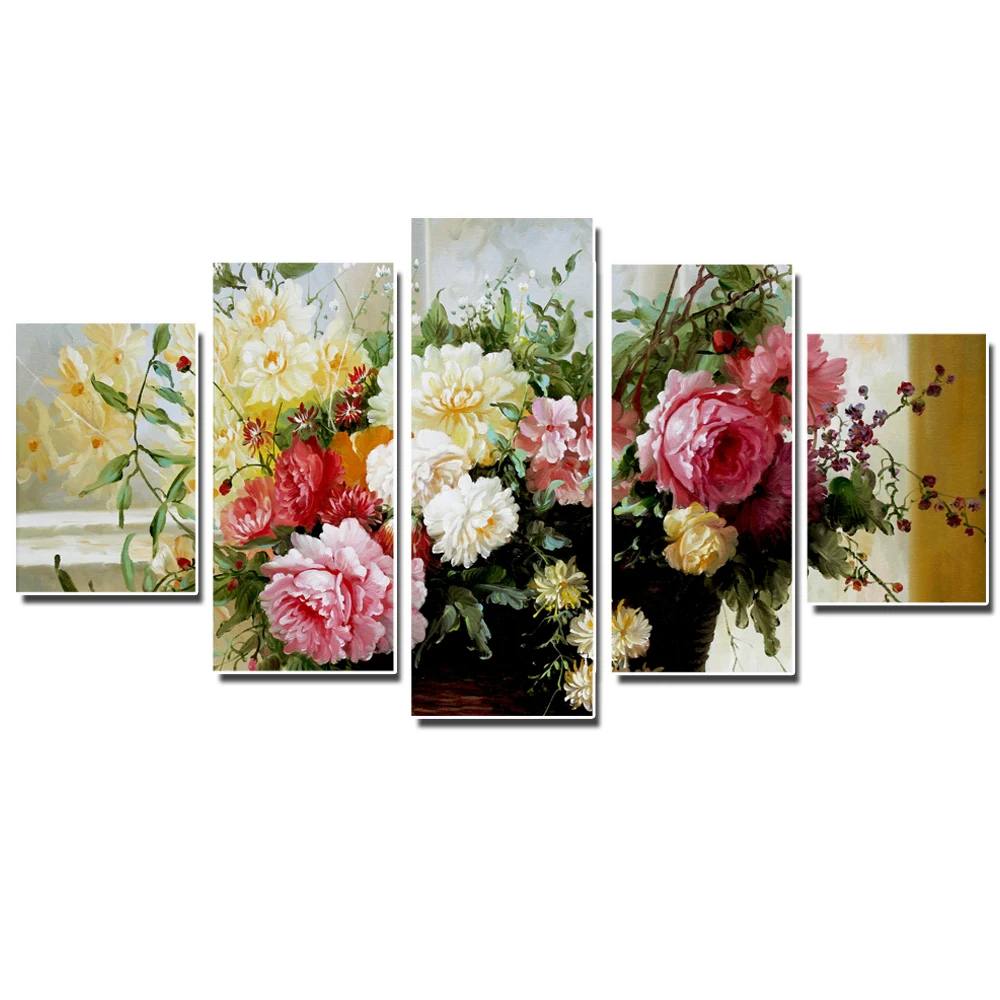 5 шт. декоративная картина маслом на холсте цветов|print on canvas|decorative printspainting color |
