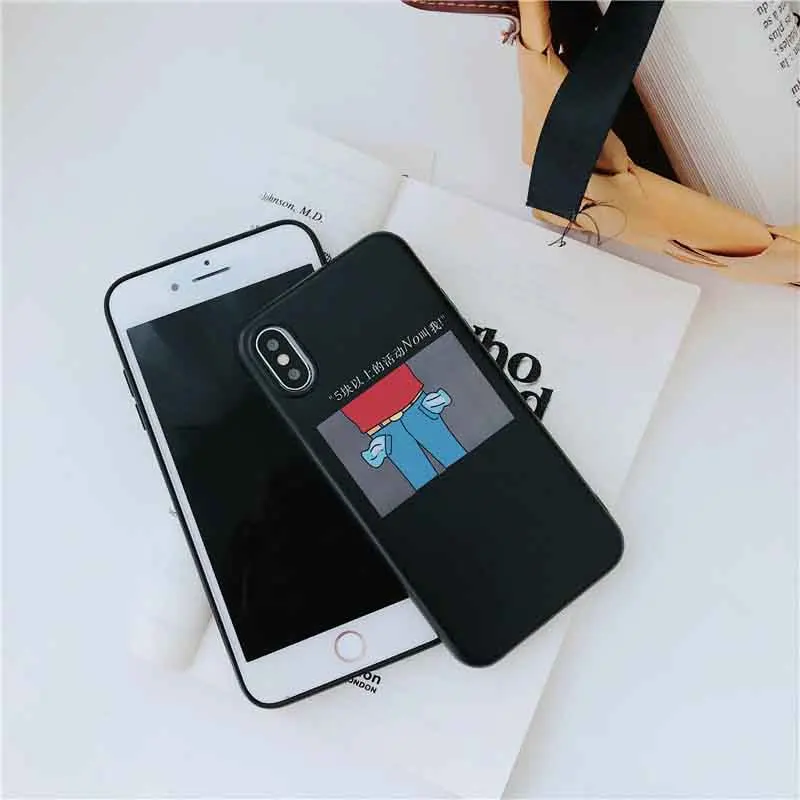 New cartoon mobile phone case for iPhone X luxury IMD soft shell 6 6S 7 8 Plus funny back cover | Мобильные телефоны и