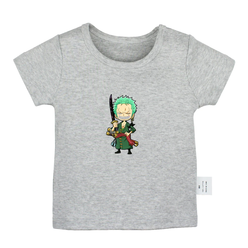 Забавная цельный Тони Чоппер Зоро Брук нами тату Новорожденные футболки для