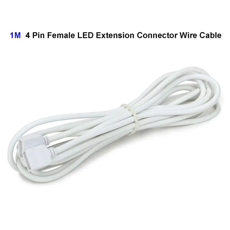 100 шт. 4 булавки Женский соединитель удлинитель Кабель адаптер 1 м 3.3FT для SMD 5050 3528 RGB