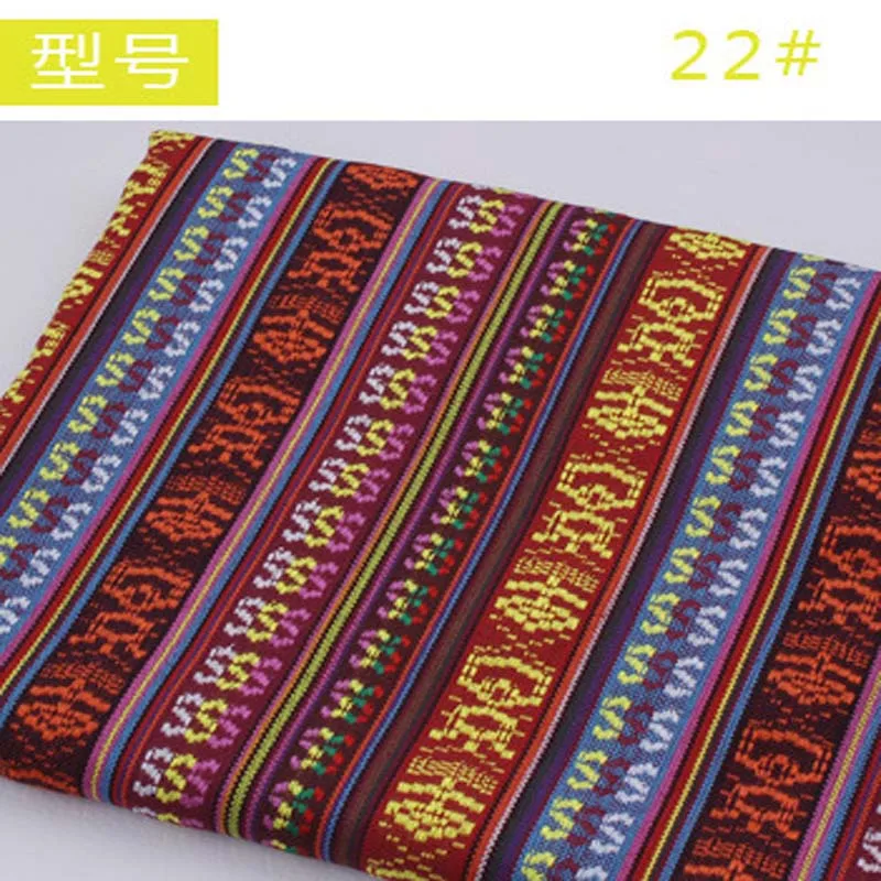 22 Скатерть, чехол для дивана, ткань, этническая занавеска, хлопок, лен, ткань, текстиль для лоскутных материалов, ткань для сумок, ткань Tissu - Цвет: 22