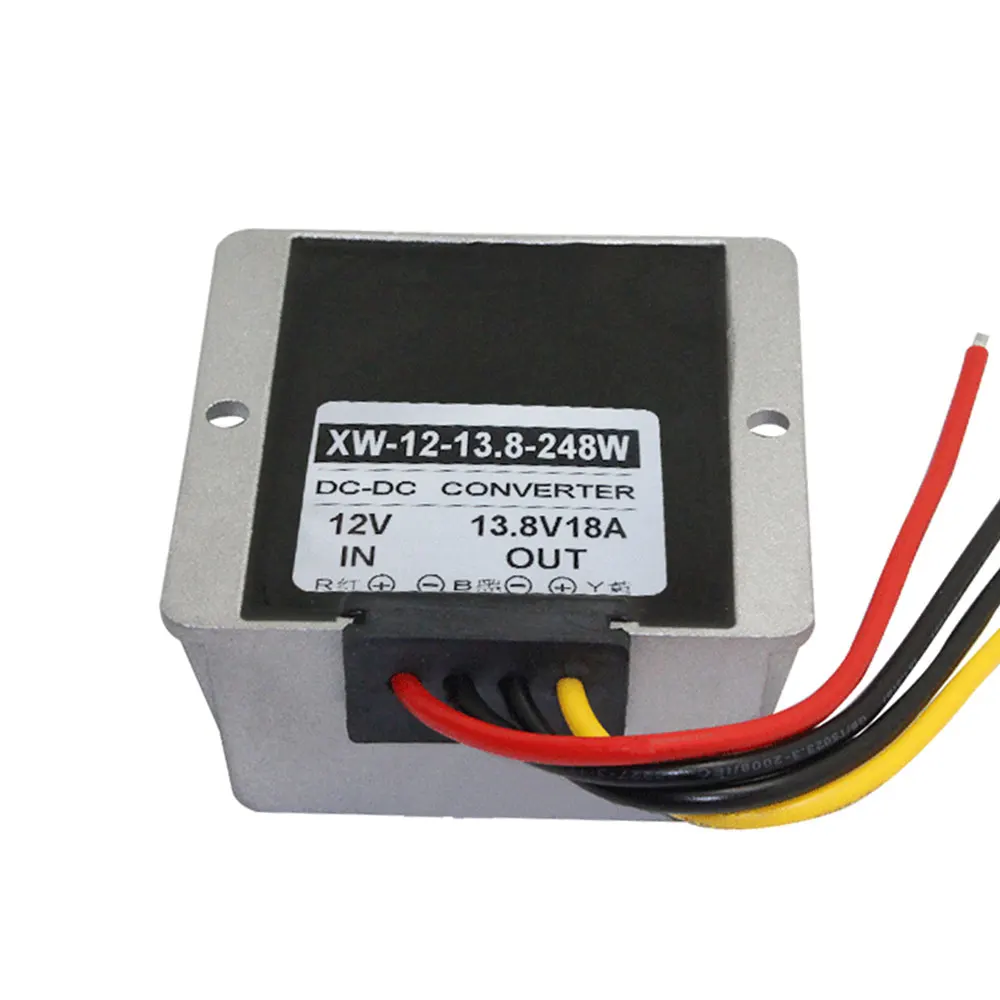 13.8V 18A 248W XINWEI 12 V до 13,8 V 8A 10A 12A 15A 18A DC преобразователь Повышающий Модуль повышения водонепроницаемый конвертер CE сертифицированный - Цвет: 13.8V 18A 248W