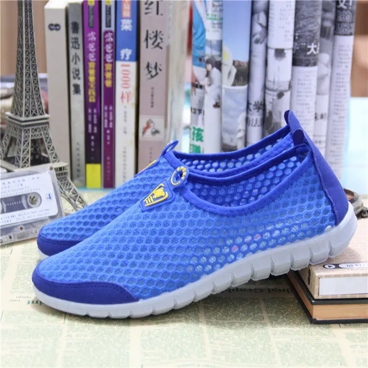 Old Beijing cloth men's mesh casual flat sneakers low to help dad breathable work shoes | Обувь