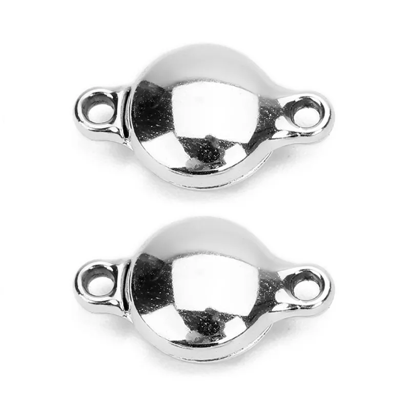 silver LOULEUR 10 шт./лот серебряные сильные магнитные замочки для ожерелья античный бронзовый браслет пряжка разъем крюк для ювелирных изделий - Цвет: silver