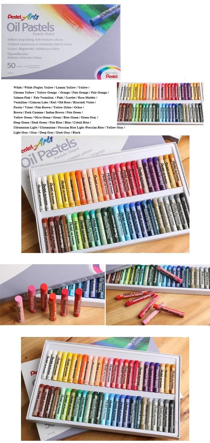 Pentel PHN искусство Цвет масляная пастель Цвет цветные карандаши искусство рисования Япония нетоксичные Смываемые 12/16/25/36/50 Цвета
