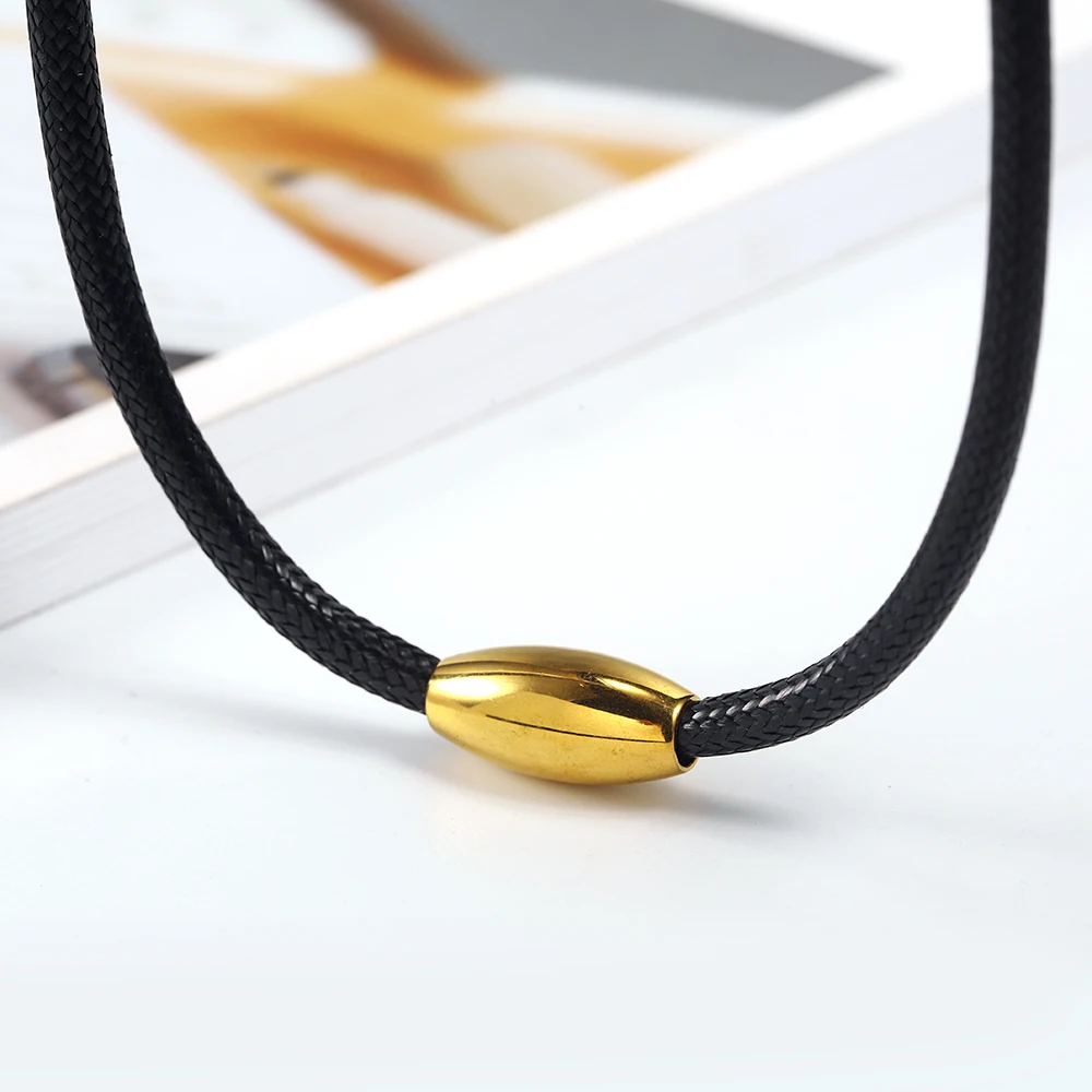 Женское кожаное ожерелье OUFEI богемное колье из нержавеющей стали Очаровательное