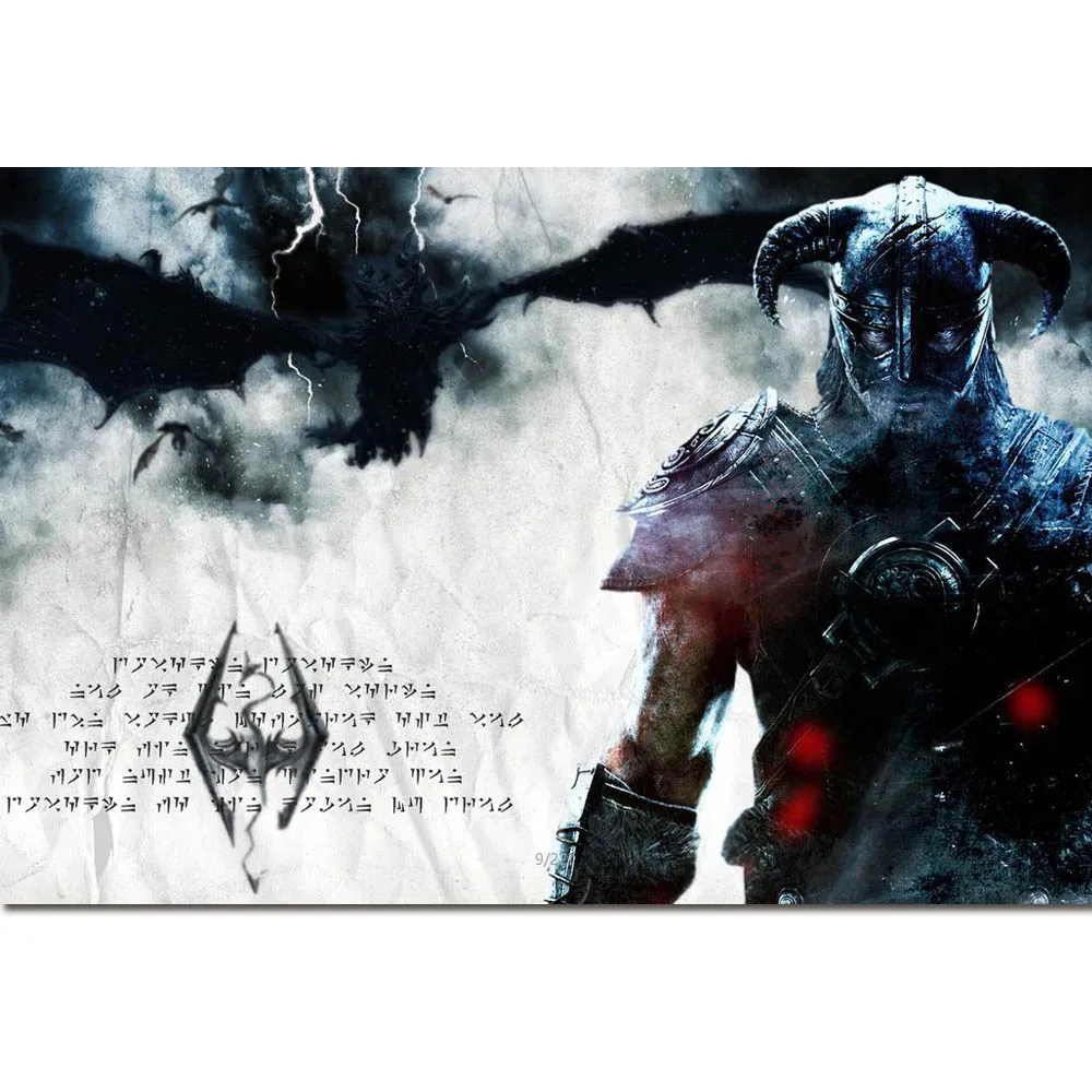 The Elder Scrolls V Skyrim Видео игровой плакат из шелковой ткани принт 20*30 24x36 дюймов