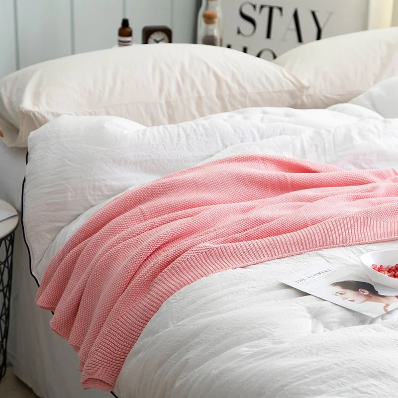 Новое клетчатое хлопковое вязаное одеяло декоративные одеяла Детское покрывало