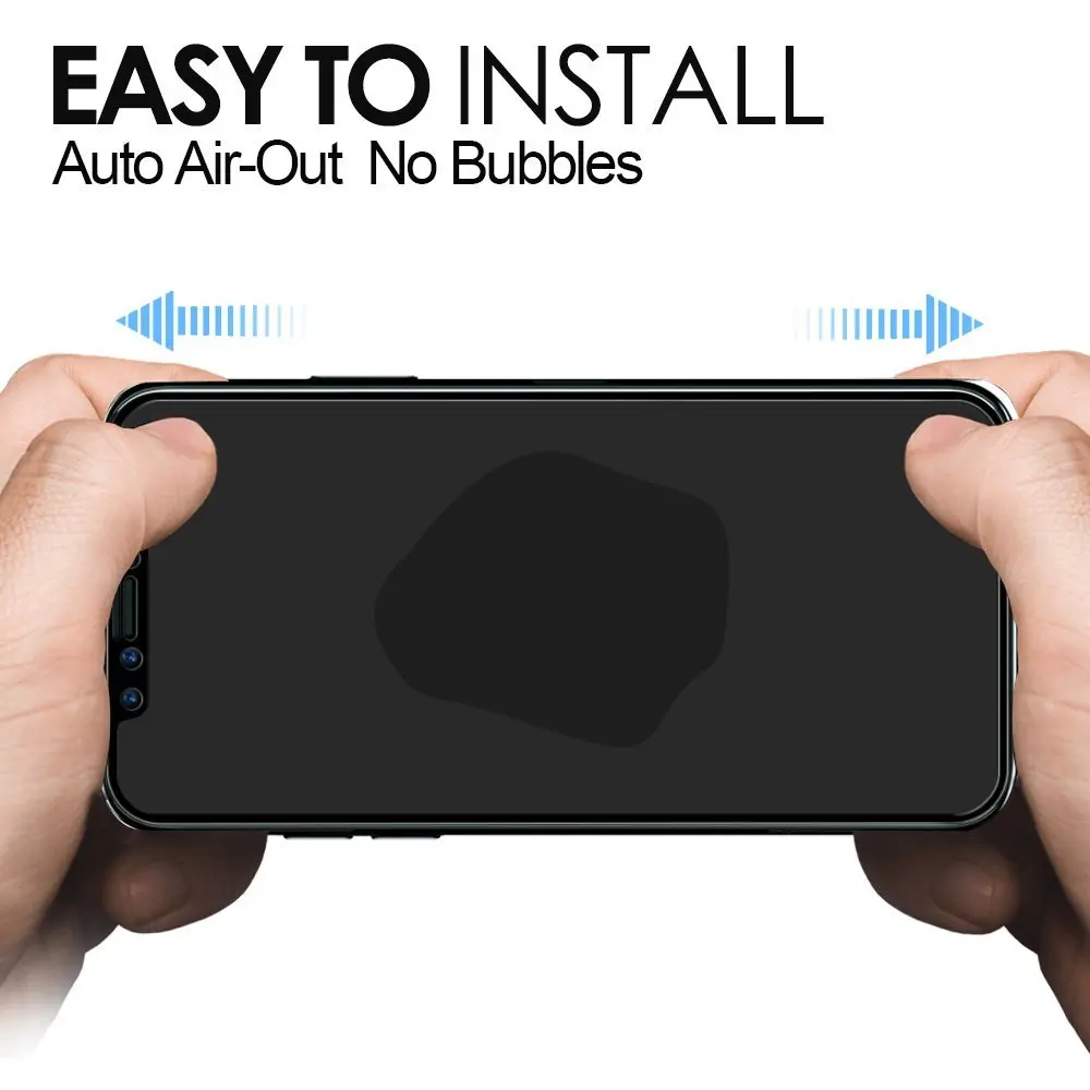2 piezas de vidrio para iPhone X Protector de pantalla vidrio templado para Apple iPhone X vidrio WolfRule cobertura completa pel&iacute;cula de tel&eacute;fono para iPhoneX-2