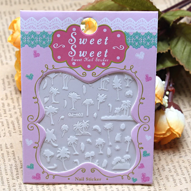 Рождественский красивый набор наклеек для ногтей Снежинка полный кончик