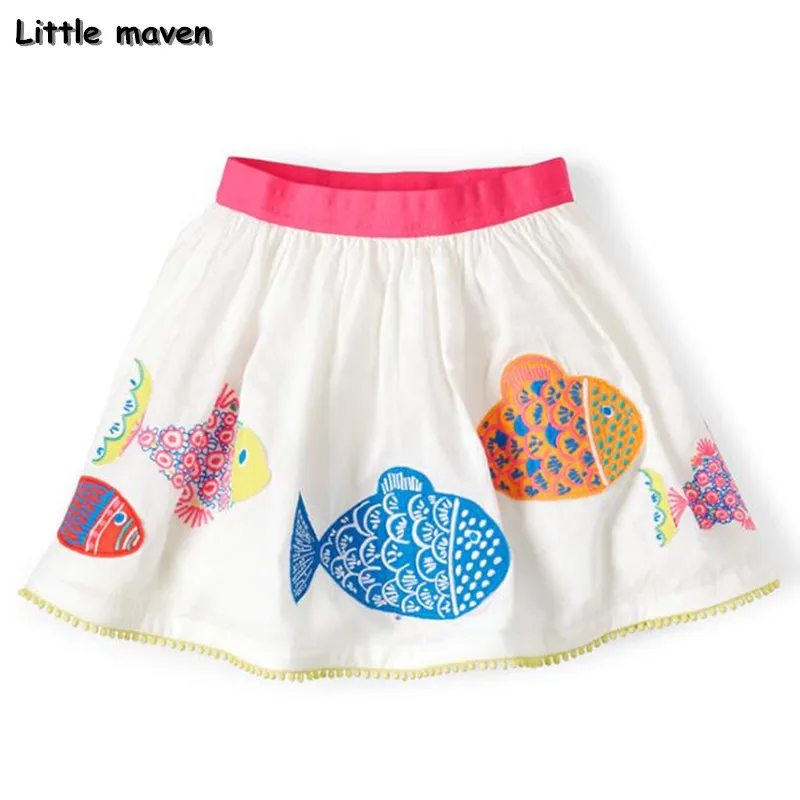 Little maven/Новинка 2017 года летняя одежда для маленьких девочек хлопковая мини-юбка