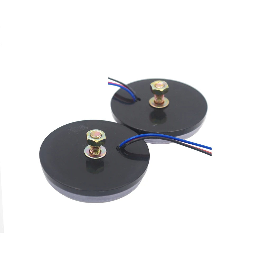 2 шт 2,3" 12 V 24LED круглой Боковой габаритный фонарь сигнала поворота Стоп-сигнал вспышка Предупреждение светильник желтый дым прозрачные линзы желтого и красного светильник Цвет