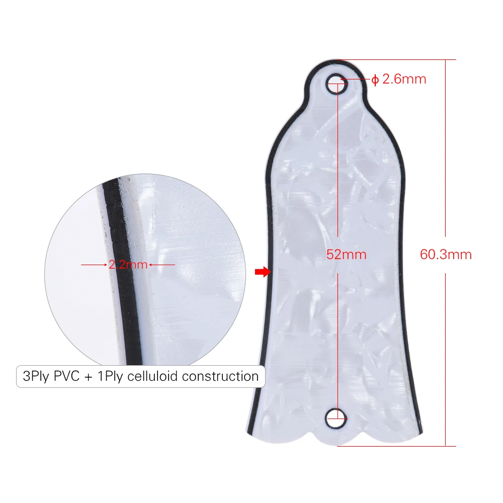 2 отверстия в форме колокольчика пластина для прокрутки гитары 3 цвета на