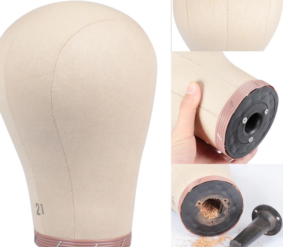 2" /22"/2" /24" Корк холст блок вешалка для париков манекен головной парик держатель манекен голова вешалка для париков манекен голова