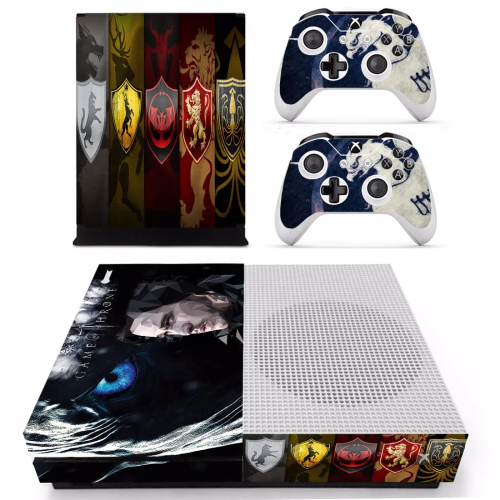Игра престолов скоро зима кожи Стикеры наклейка для Xbox One S консоли и 2 Пульты ДУ для игровых приставок для Xbox One S скины Стикеры винил