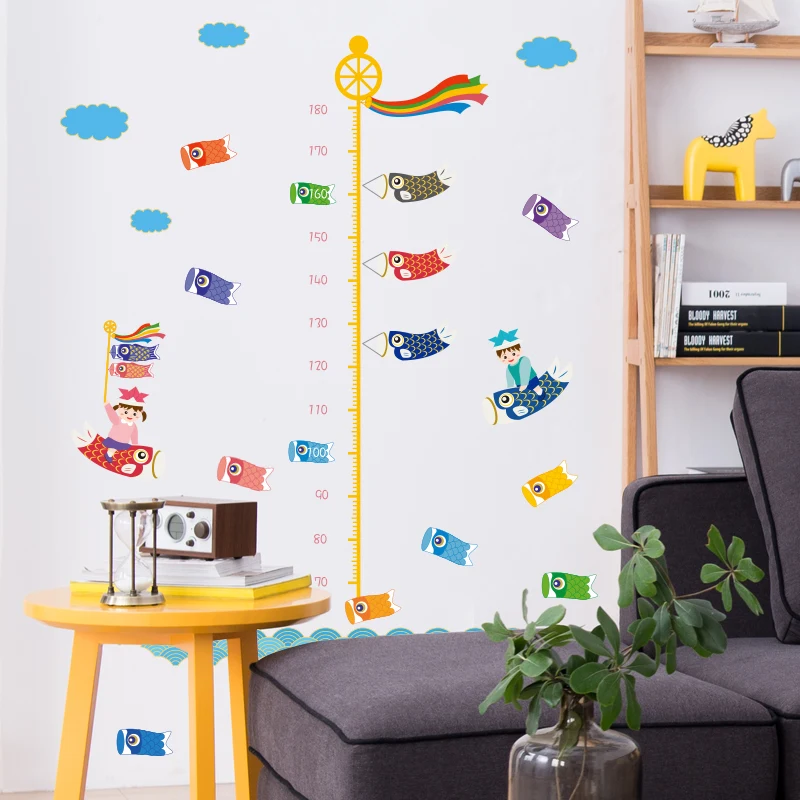 Growth chart of carp Wall Decal Sticker Home Decor DIY Removable Art Vinyl Mural For Kids Room/Sofa/Cabinet QTM311 | Дом и сад