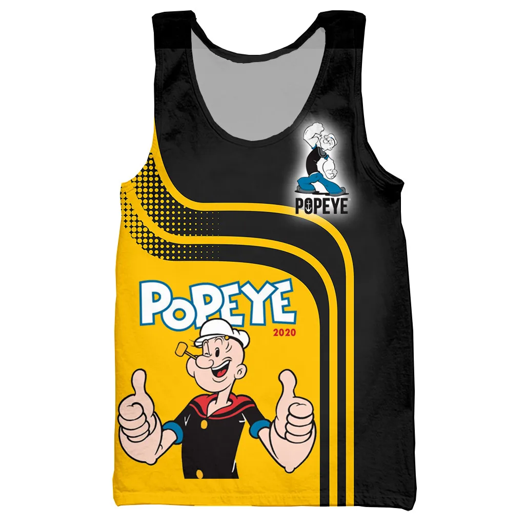 Новое поступление Классическая мультяшная серия 90 х Popeye 3D принт мужская и