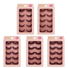 Норковые ресницы YSDO, 5 пар, натуральные длинные 3d норковые ресницы, накладные ресницы ручной работы, полная полоска ресниц Накладные ресницы для макияжа