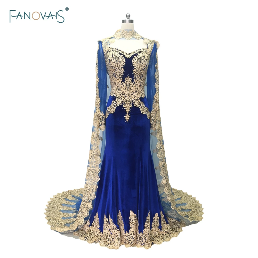 Вечернее платье с длинным рукавом и юбкой-годе в мусульманском стиле | Свадьбы