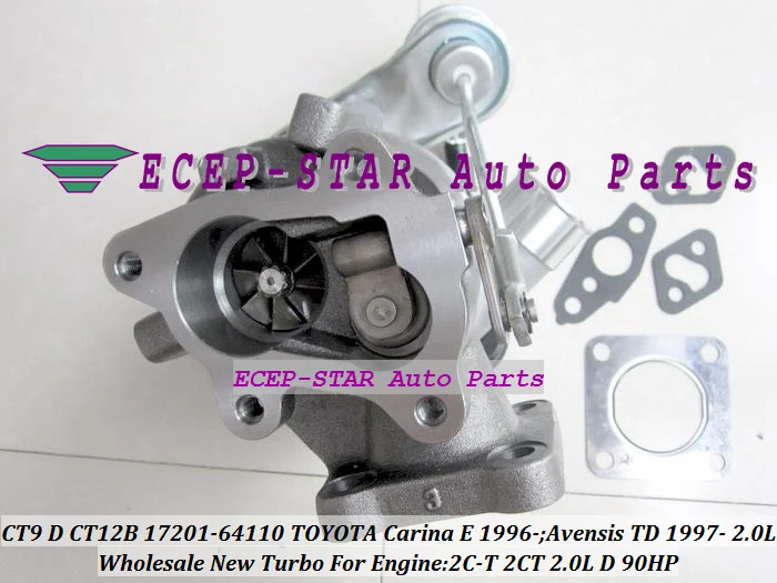 Турбокомпрессор CT12B CT9 17201 64110 1720164110 для TOYOTA Carina E 96 Avensis TD 97 2C T 2CT 2.0L D бесплатная
