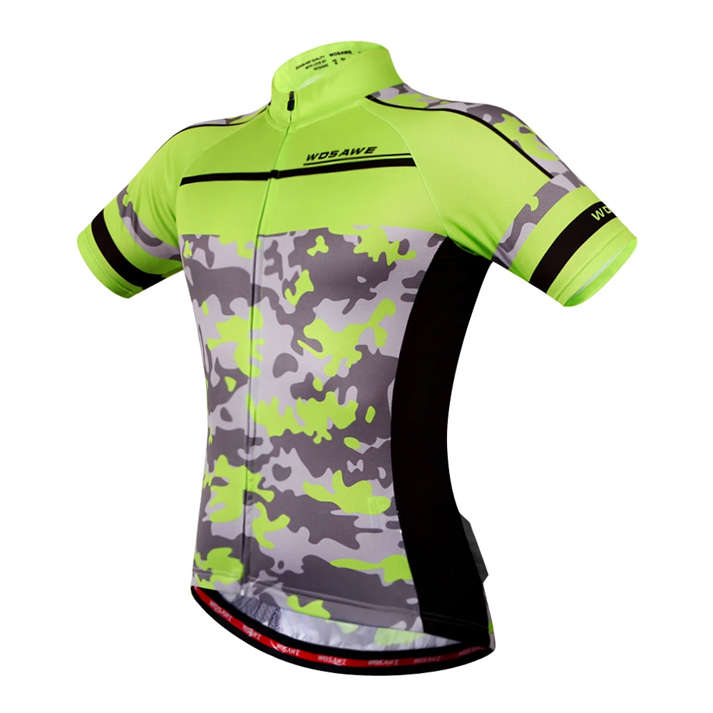 WOSAWE Мужские велосипедные майки-короткие майки Camisa Ciclismo Preto e Branco камуфляжная