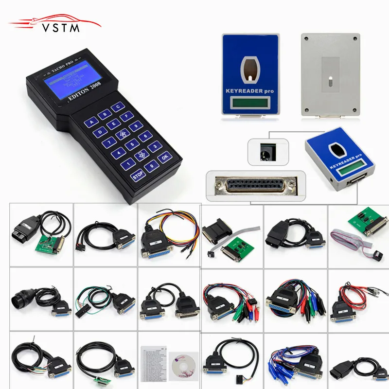 Tacho Pro 2008 разблокировка tacho pro коррекция одометра/изменение пробега инструмент 2008 Tacho Pro полный набор покрывает многие автомобили