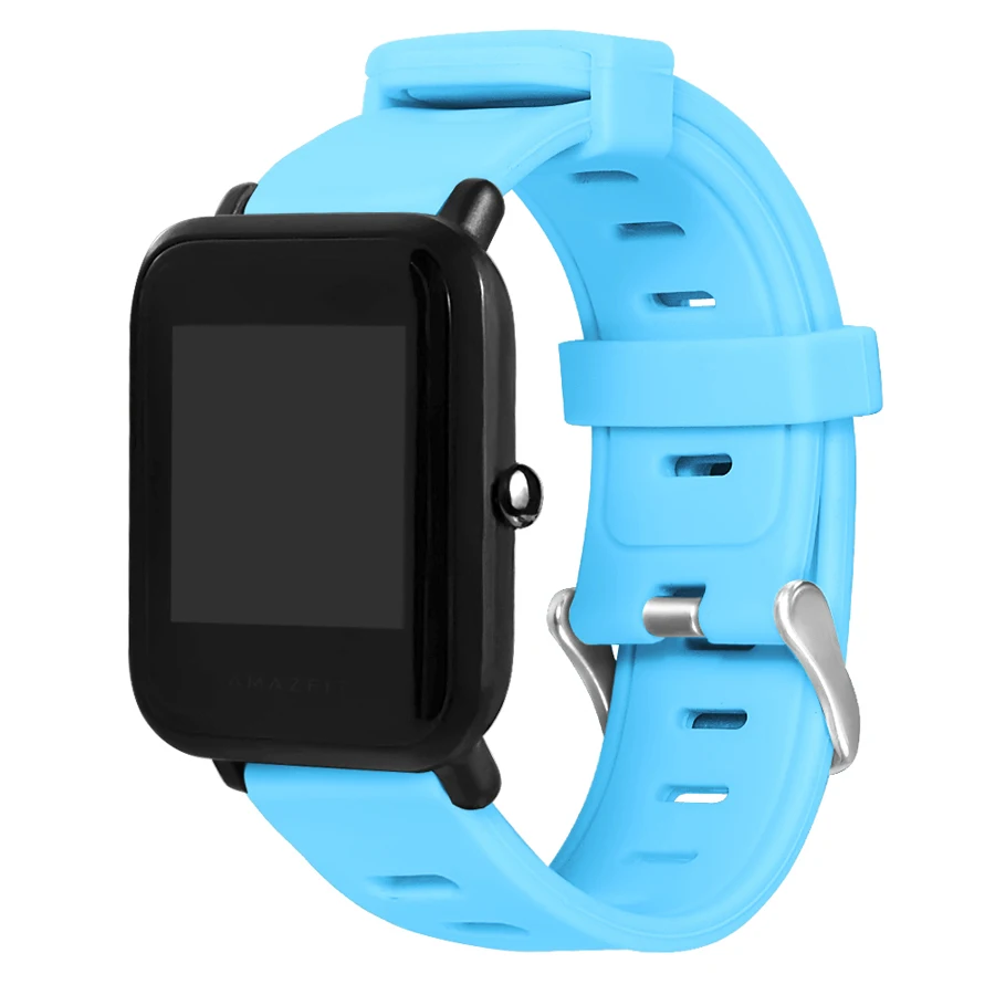 20 мм силиконовый ремешок для часов Ремешок для Amazfit Bip сменный Браслет Для Xiaomi Huami Amazfit Bip Молодежные часы аксессуары