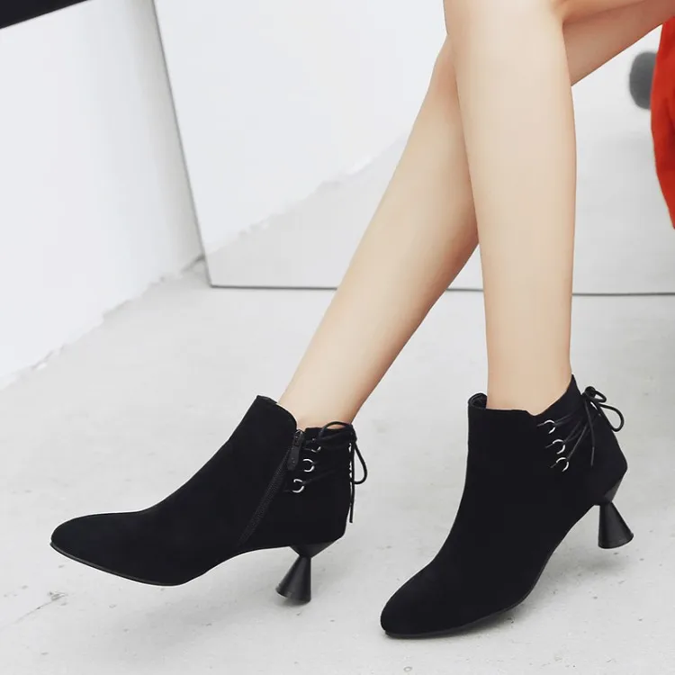 Женские ботинки большого размера 10 женская обувь женские Обрезанные на молнии