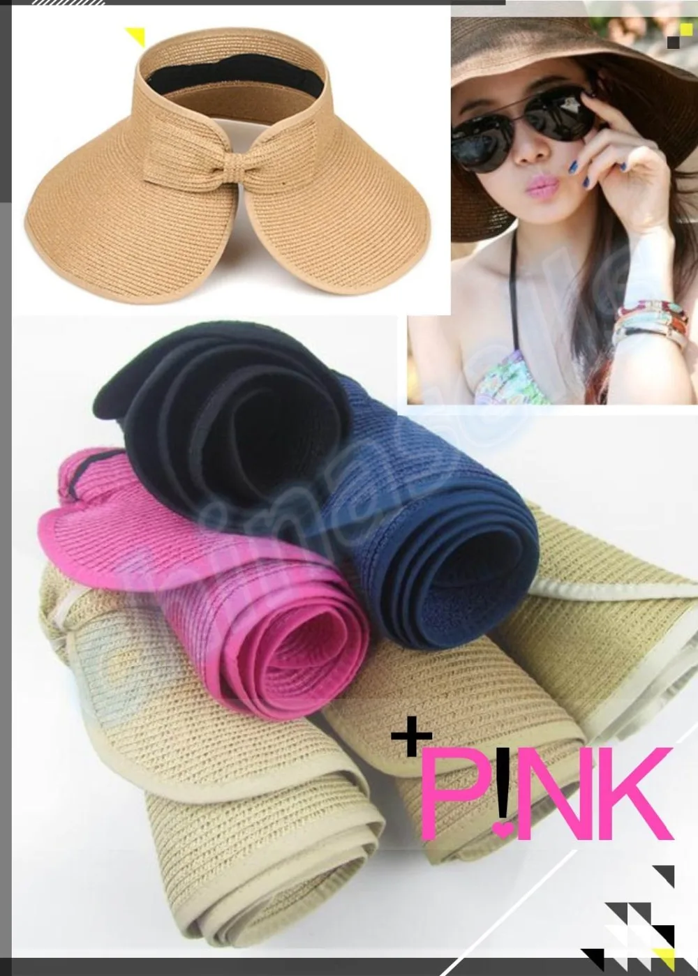 1 шт. женские для путешествий отдыха пляжа Пустой Топ шапки козырек соломенная