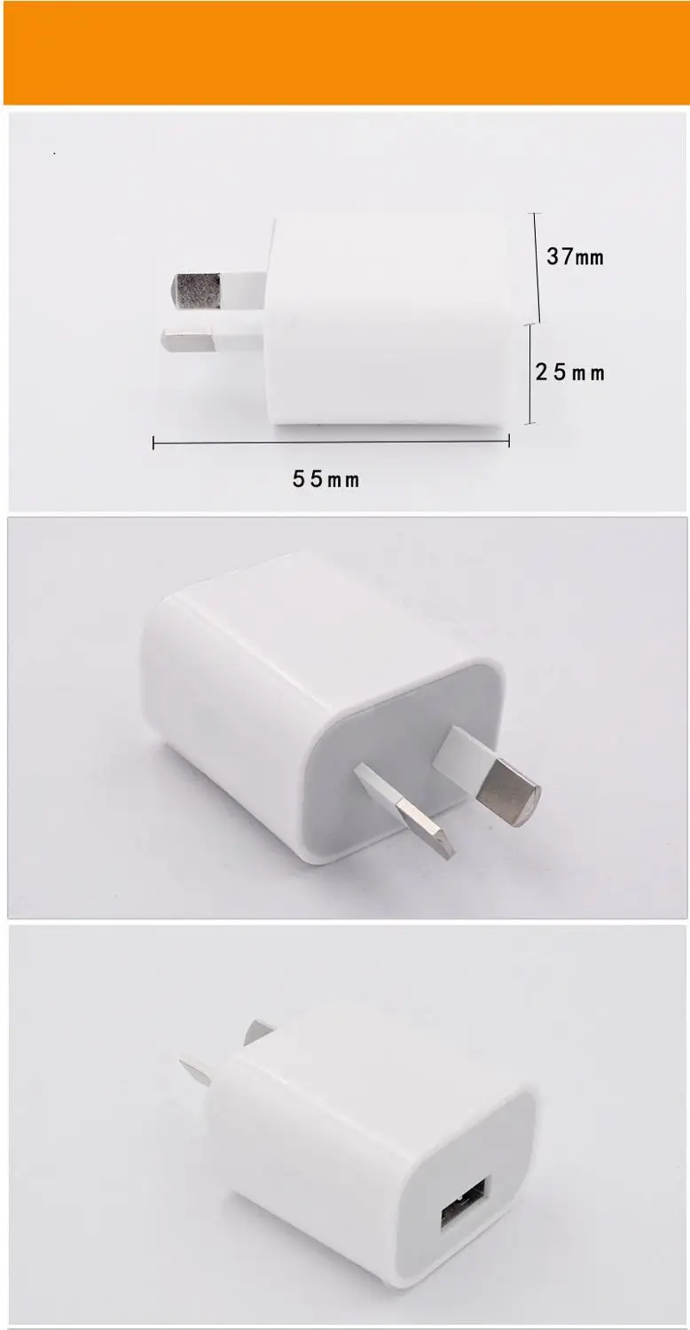 20 шт./партия AU plug USB зарядное устройство адаптер для мобильного телефона DC 5 В 2A AC