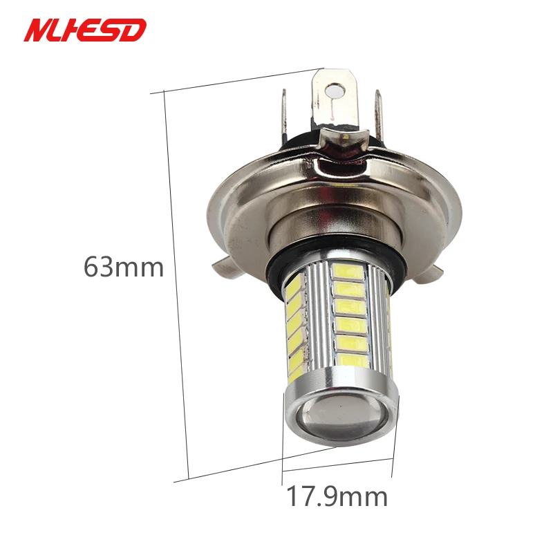 10 шт. H4 33 SMD 5630 5730 Автомобильные светодиодные сигнальные лампы Противотуманные