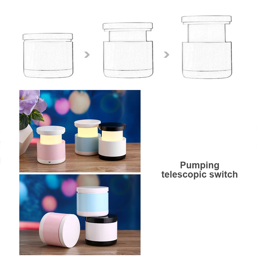 Телескопическая Настольная лампа креативное окружающее освещение 1200 мАч 18650