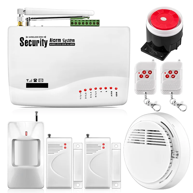 GSM сигнализация для дома системы безопасности с проводной PIR/датчик двери двойной