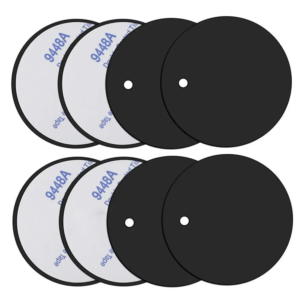 8pcs Round Универсальный магнитный держатель, аксессуары, запасная металлическая пластина, магнитный автомобильный держатель для телефона, металлическая пластина, железная пластина с клеем - Цвет: 8pcs Round