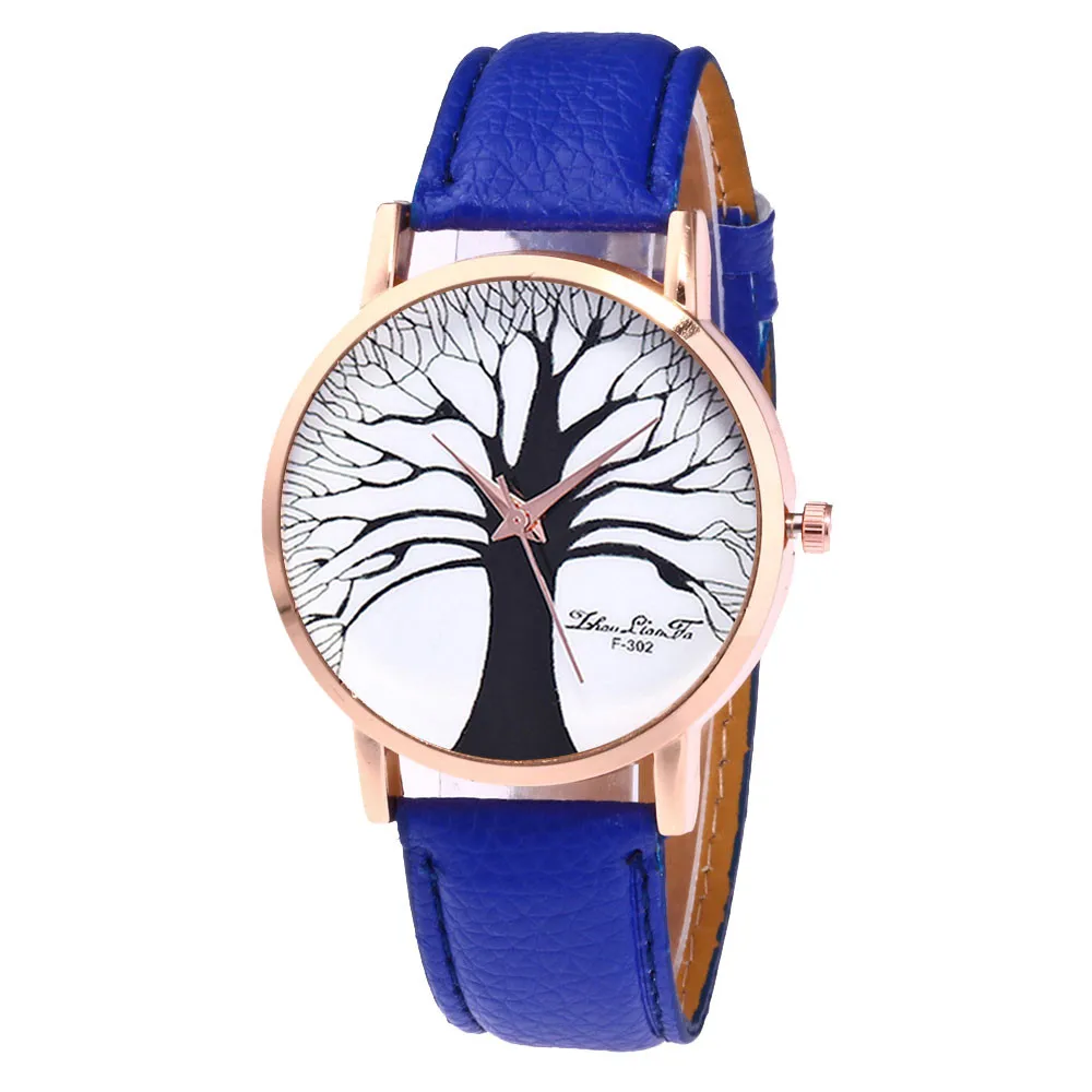 Горячая Быстрая Дерево Узор модные роскошные женские кварцевые наручные часы модные повседневные с кожаным ремешком женские часы Relogio#20