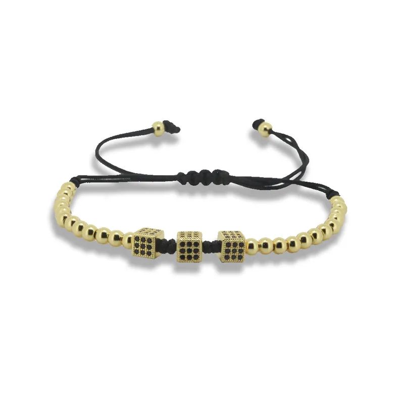 Brand Anil Arjandas Men Bracelets High Quality Brass Beads Square Boxes Connector Briading Macrame Bracelet for Jewelry | Украшения и