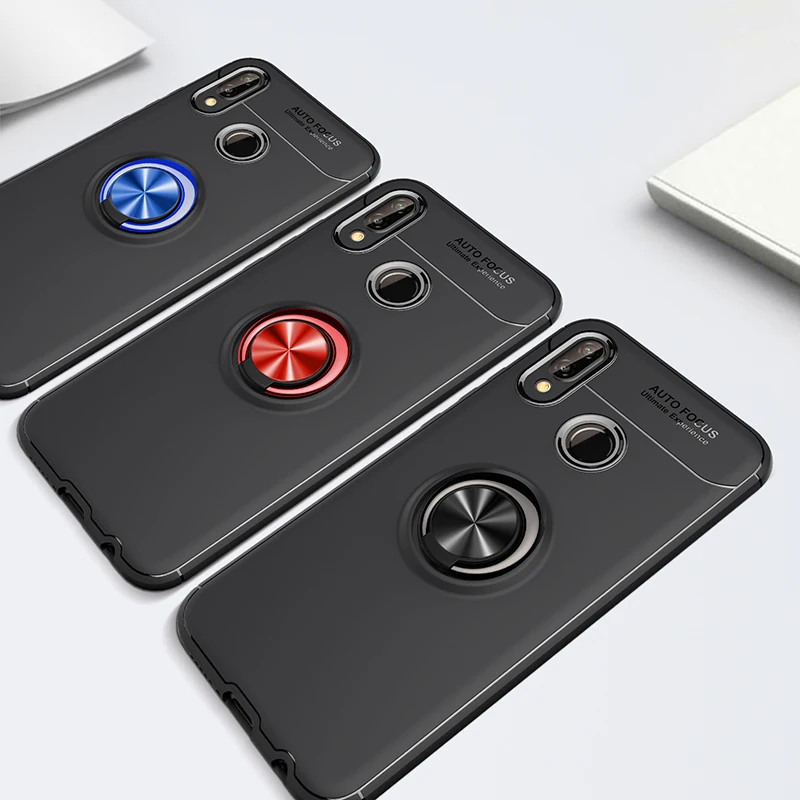 GKK чехол с кольцом для пальца Samsung Galaxy M10 Магнитный кронштейн Мягкая силиконовая