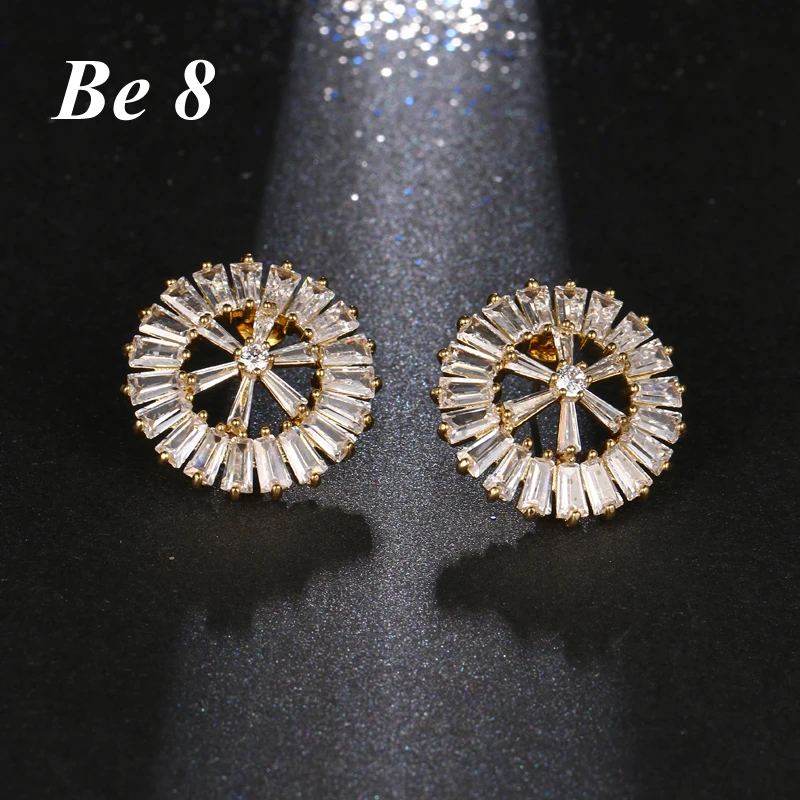 

Be8 Brand Fashion Round Shape Top Quality CZ Earrings For Women Trendy Jewelry Travel Party Show Beauty Brincos Pendientes E-182