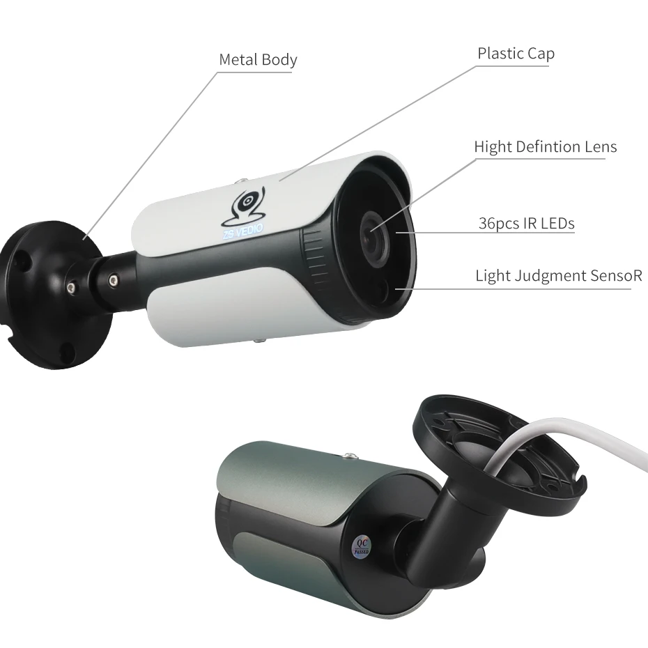 ZSVEDIO 8ch 5.0MP POE Kit H.265 система видеонаблюдения NVR ip камера наружная Водонепроницаемая