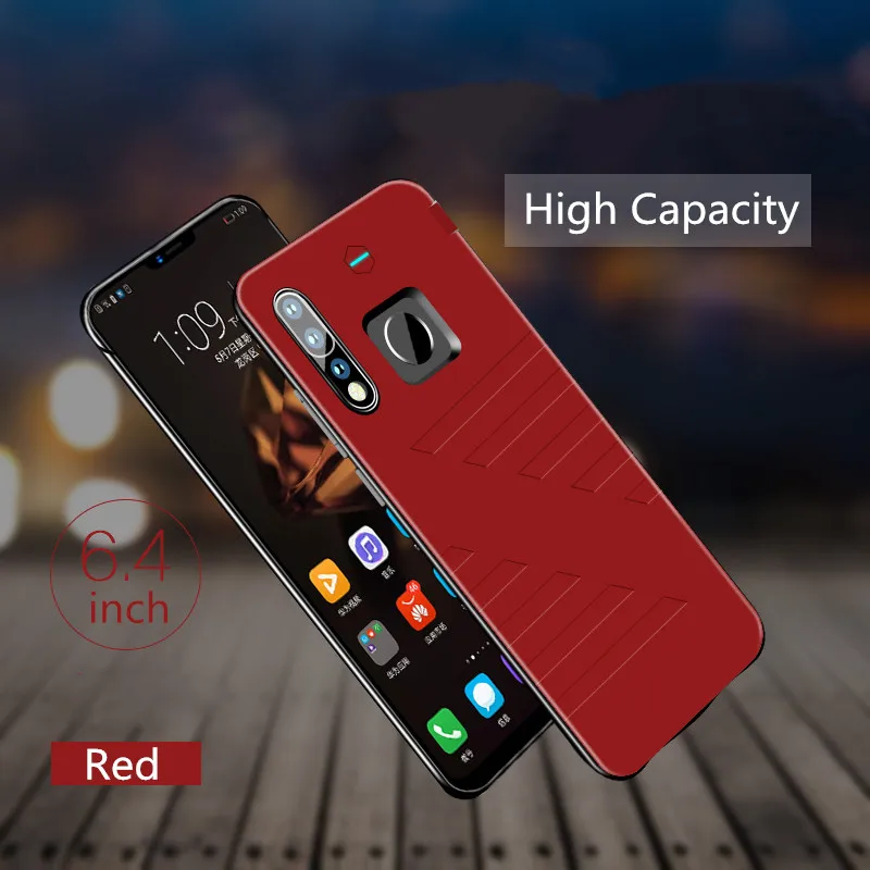 NTSPACE Беспроводное зарядное устройство Чехлы для huawei Nova 4 корпус батареи 6800 мАч Внешний портативный Банк питания зарядный чехол - Цвет: Red
