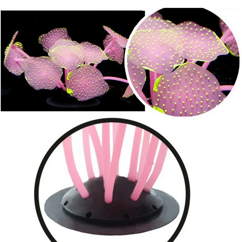 11 листьев силиконовые искусственные растения для аквариума аквариумные