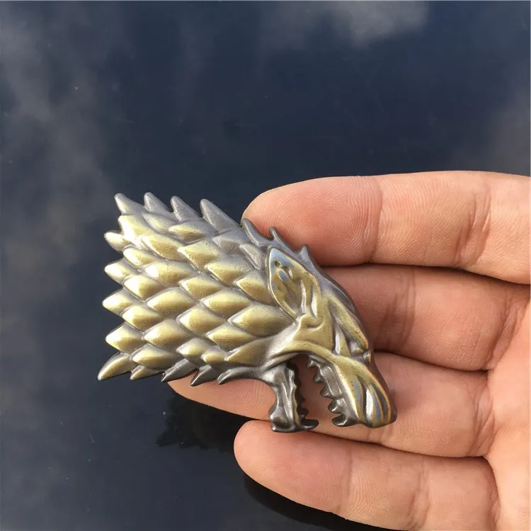 Носорог настройки Игра престолов House STARK Direwolf Семья Тотем металлические эмблемигровые наклейки автоы автомобиля Стикеры Fit Silverado серии F побег 459
