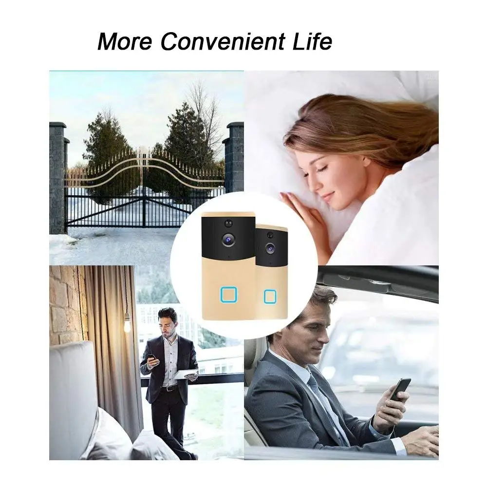 Беспроводной Wi-Fi Водонепроницаемый дверной звонок смарт-Видео телефон