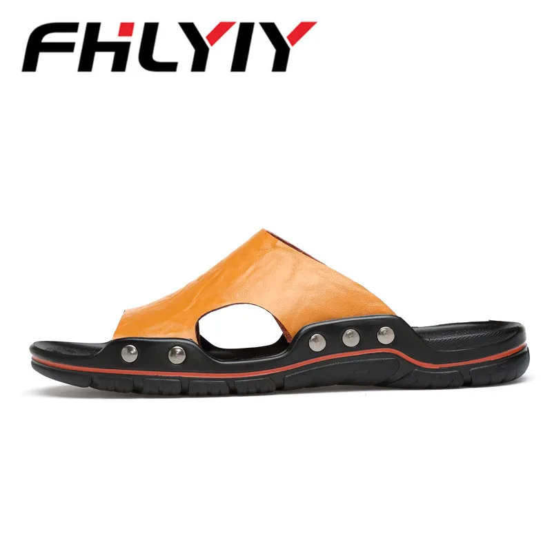 Плюс Размеры 48 тапочки высокое качество ручной работы из натуральной коровьей