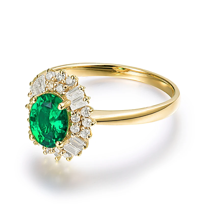 Женское кольцо с изумрудами LOVERJEWELRY роскошное Ювелирное Украшение из настоящего