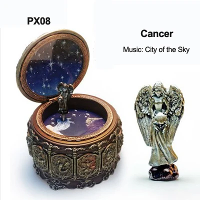 PX08 Cancer Музыкальная шкатулка с 12 музыкальными коробками со светодиодной вспышкой, подарок на день Святого Валентина - Цвет: PX08 Cancer