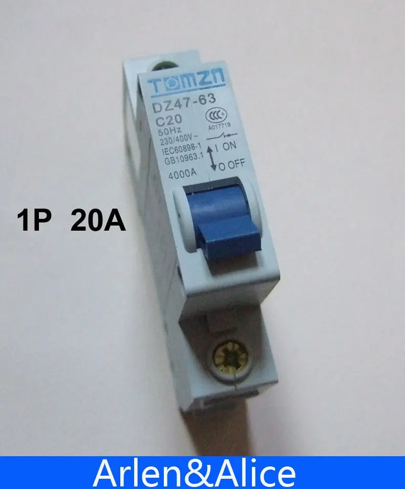 1P 20A 230/400v ~ 50 HZ/60 HZ Мини выключатель MCB C45 C Тип|breaker hydraulic|mcb electricalmcb mini circuit breaker |