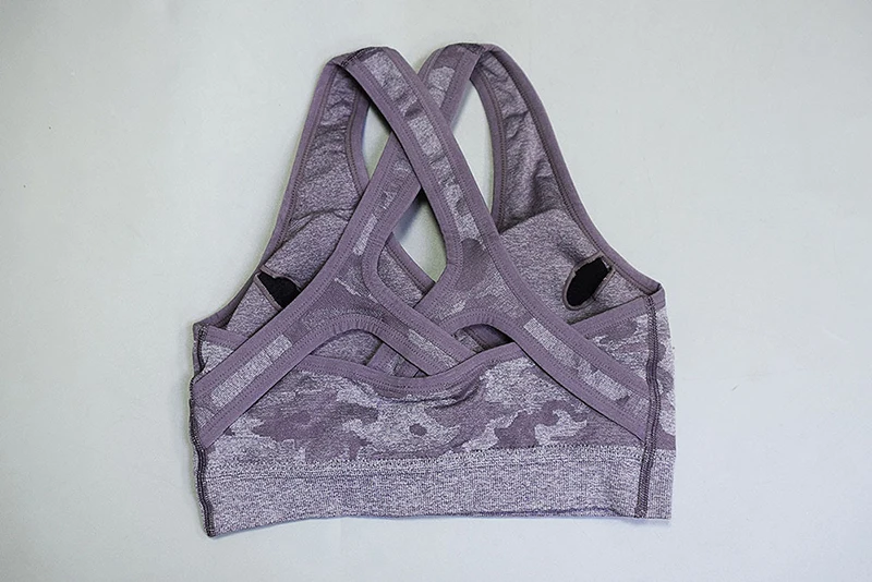 SALSPOR Camo Seamless Yoga Set Women Shark Fitness Clothing Camo Leggings+ High Impact Sport Bra 2 Pcs Gym Sportswear Tracksuit