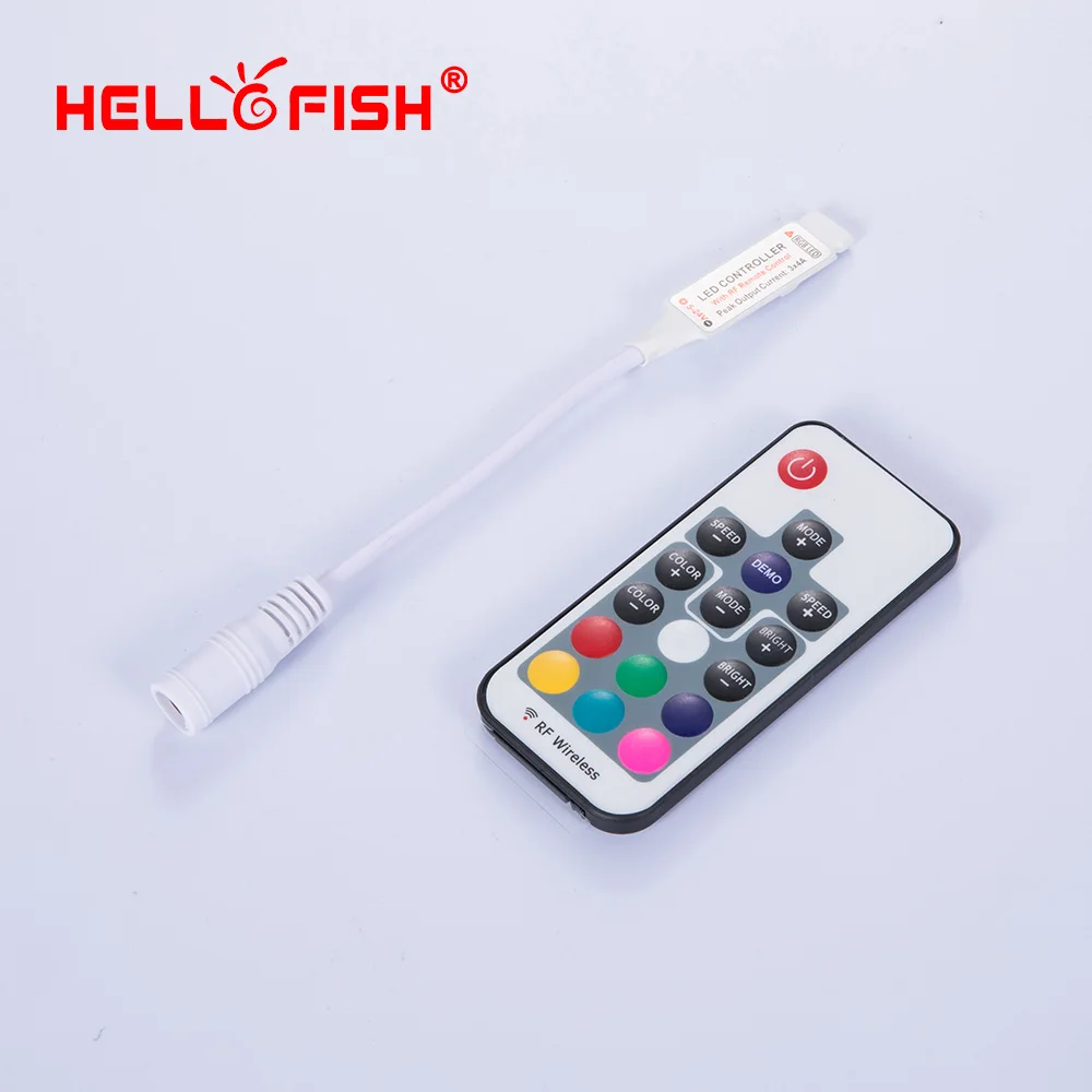 Цветная (RGB светодиодный полосы мини контроллер Диммер ИК RF Беспроводной