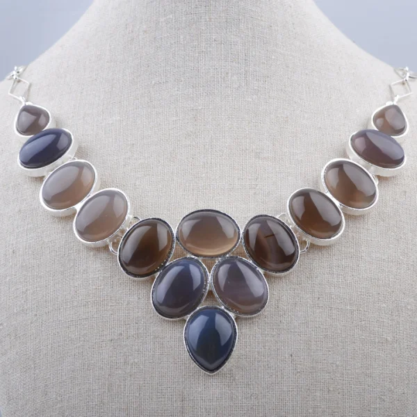 Новое поступление роскошный воротник из розового кварца с полудрагоценными